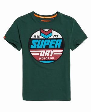 Superdry Heritage Classic Férfi Pólók Zöld | FYGVH5610